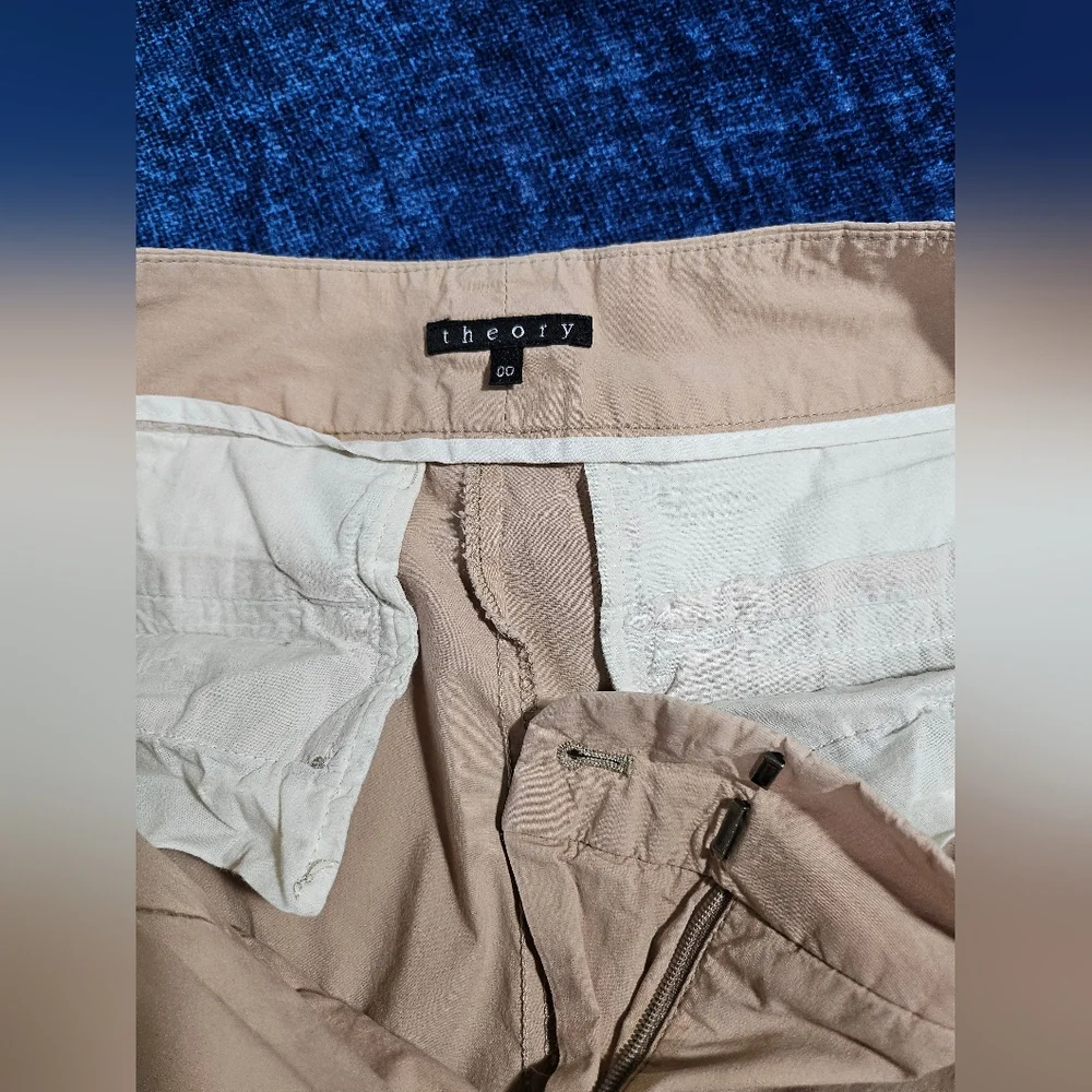 Theory Nude Short Shorts 00 Luxury Cotton - Picture 3 of 5